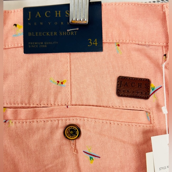 Jachs NY Men’sPink Surferboard Brushed Cotton Twill Bleeker Short W 34”/I 9” NWT - Picture 7 of 13